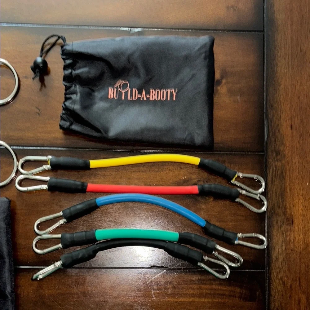 Build-A-Booty Workout ankle tube and straps Resistance Bands Set - Picture 5 of 7